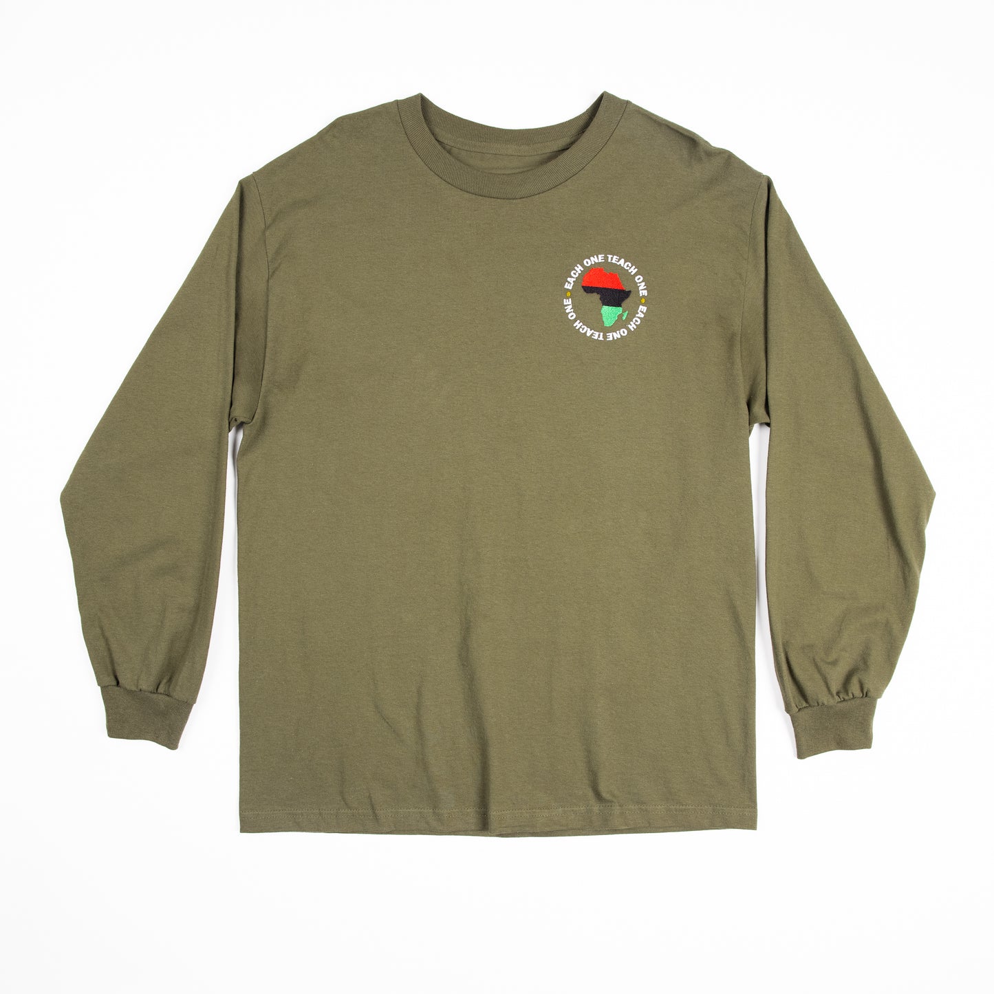 Each One Teach One Military Green Long Sleeve