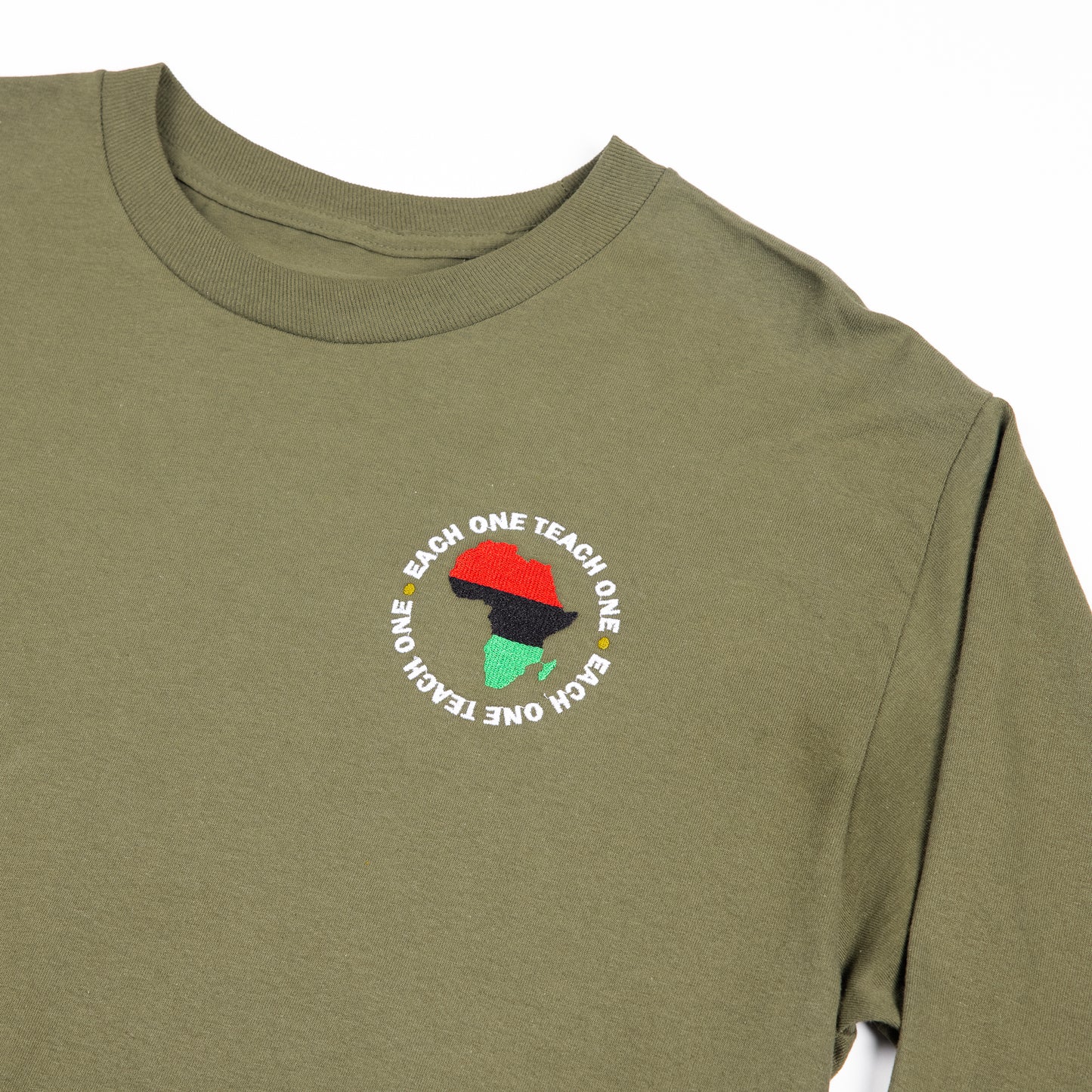 Each One Teach One Military Green Long Sleeve