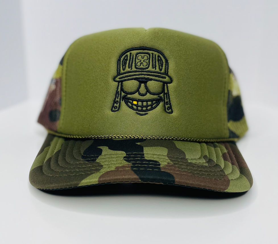 Army Green Camo Trucker