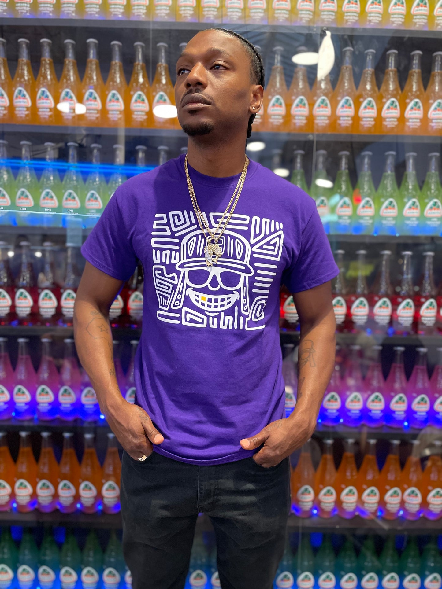 Raka Mola classic Purple and white