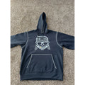 Black and White Bordada Embroidered Hoodie
