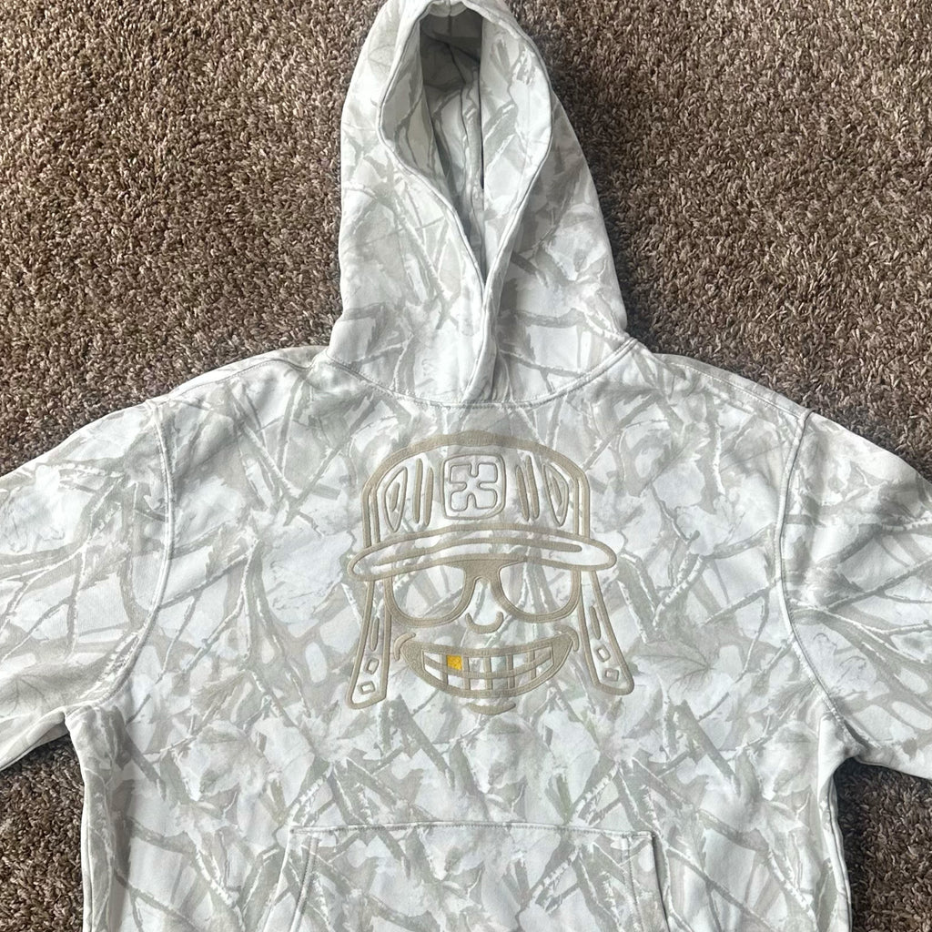 Forest White Camo  Embroidered Hoodie
