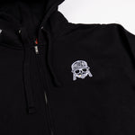 Black Embroidered Raka Mola Zip Up Hoodie