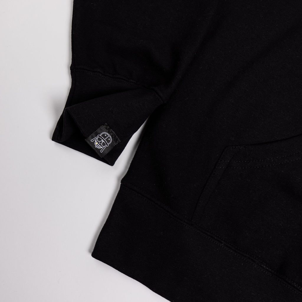 Black Embroidered Raka Mola Zip Up Hoodie