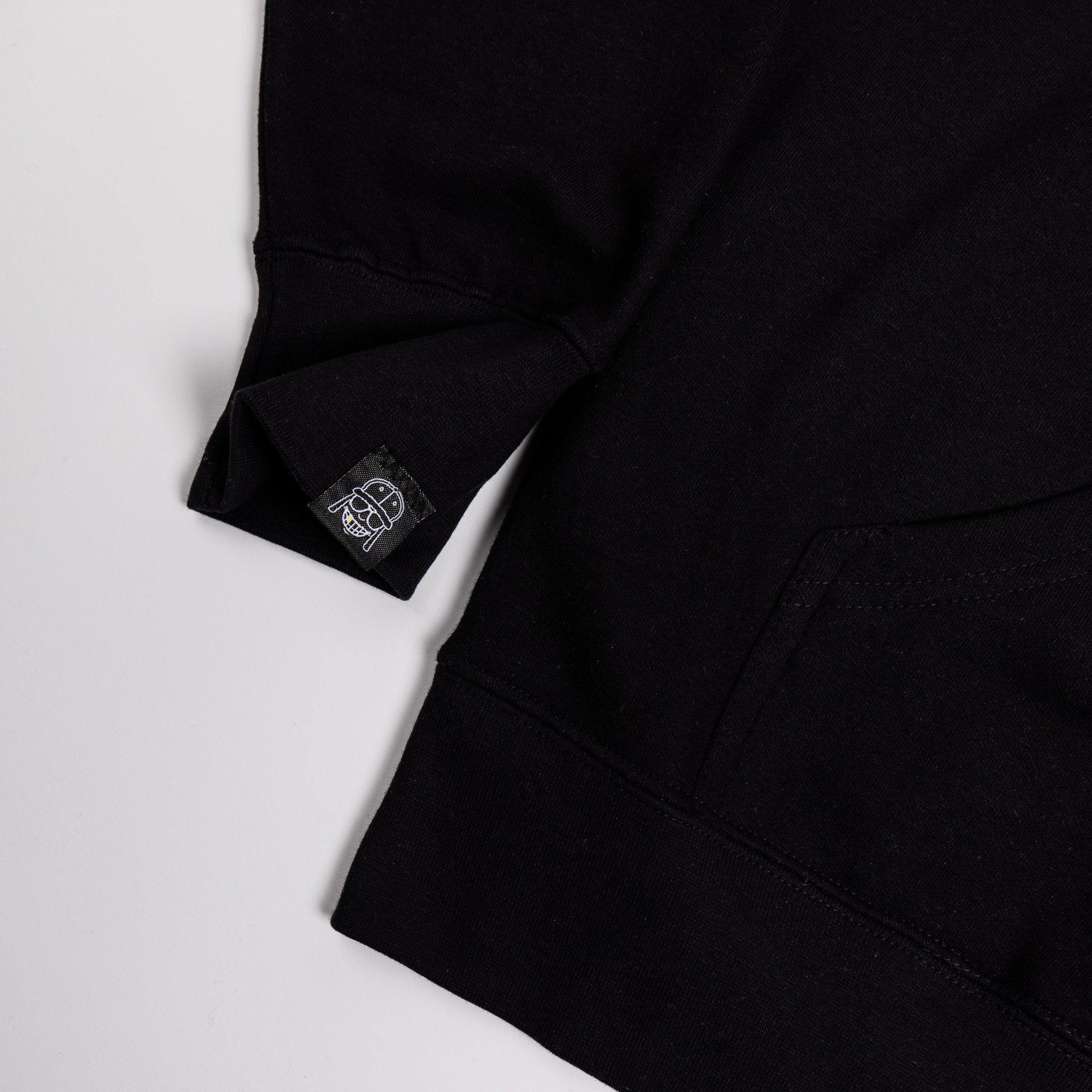 Black Embroidered Raka Mola Zip Up Hoodie