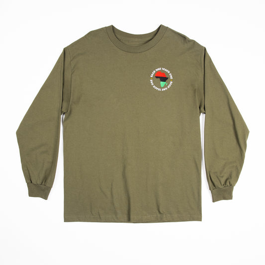 Each One Teach One Military Green Long Sleeve