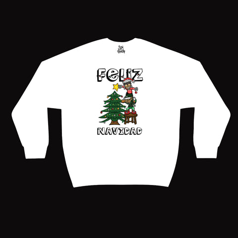 FELIZ NAVIDAD WHITE CREWNECK