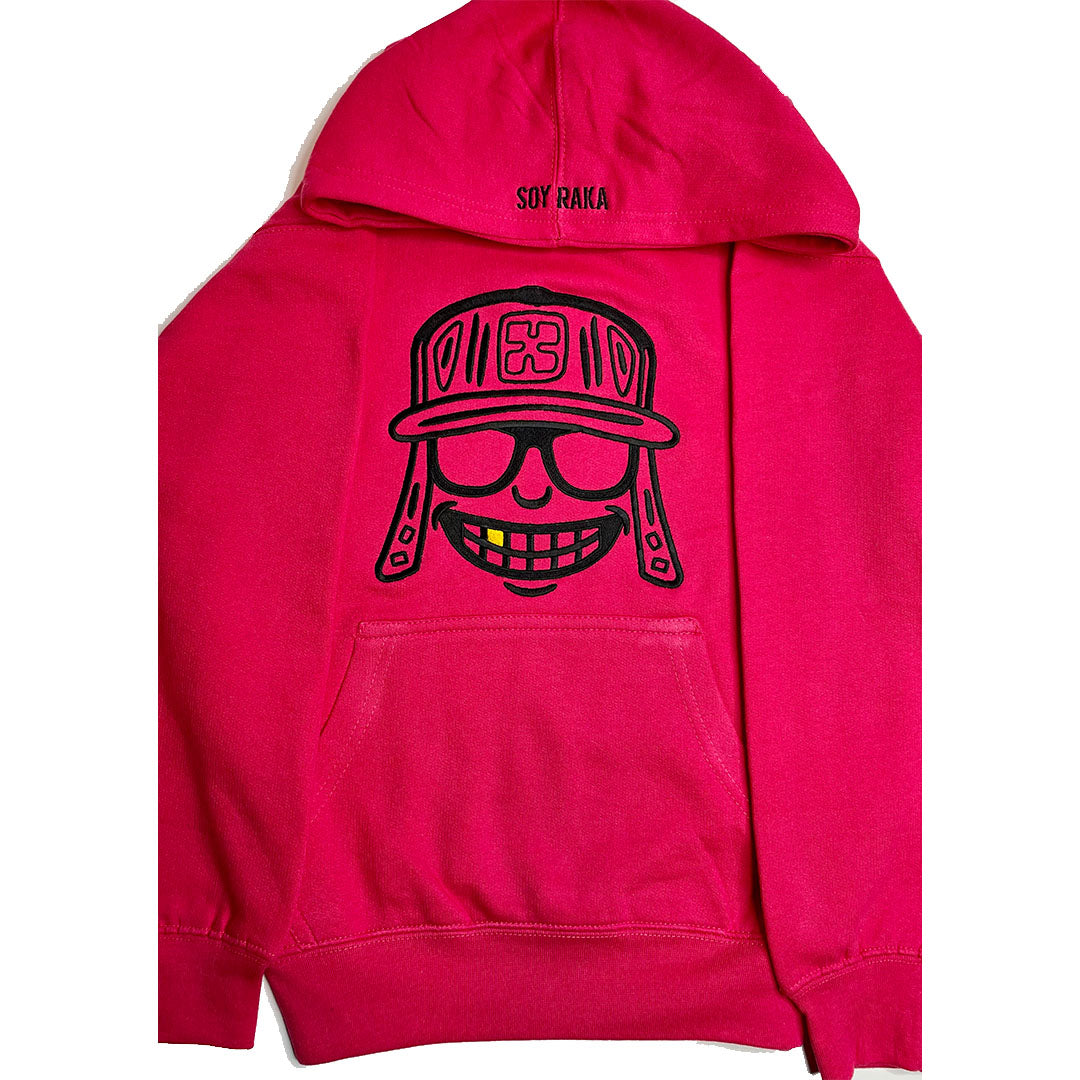 Hot Pink Raka Kid Embroider Hoodie